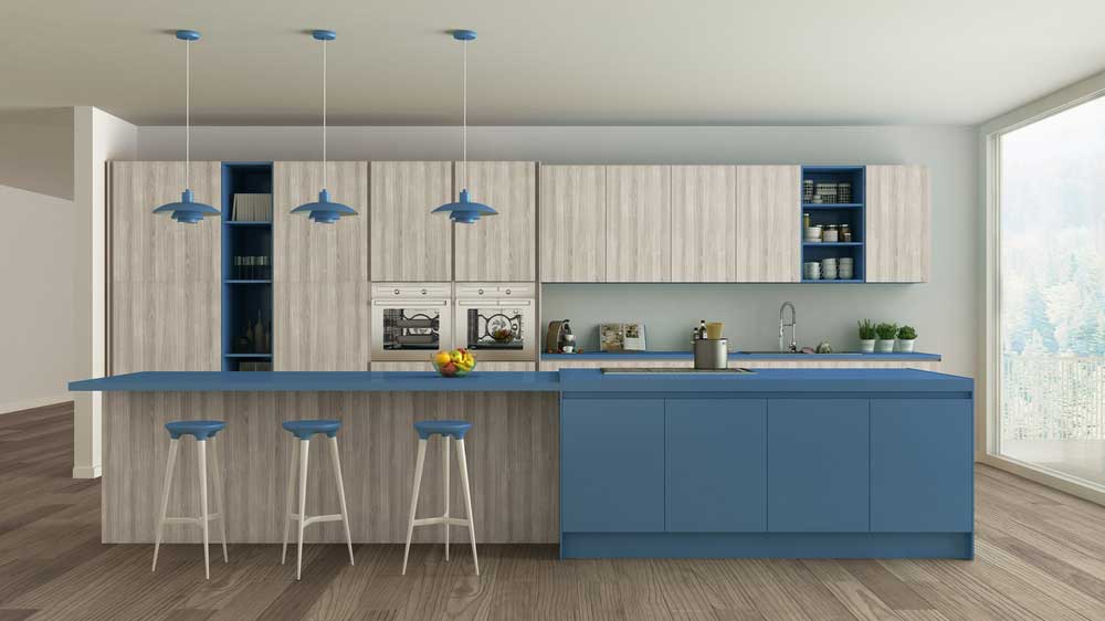 Blauw in de keuken: een unieke kleur