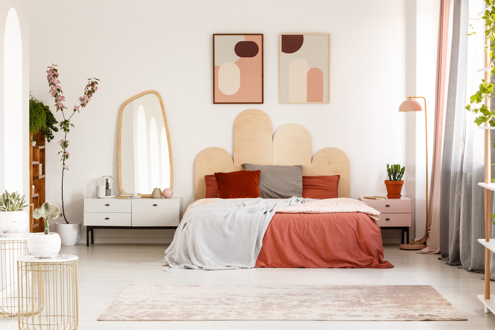 Mooi: de slaapkamer met aardetinten